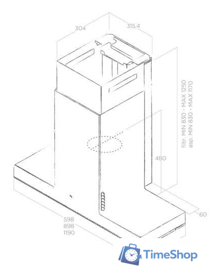 Кухонная вытяжка Elica Haiku BL/A/120 - Изображение №5 — Интернет-магазин Time-Shop