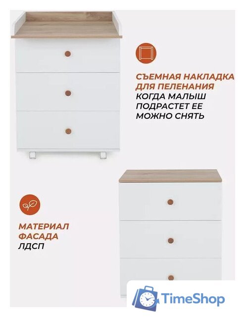 Детский комод Rant Elsa 122 (cloud white) - Изображение №4 — Интернет-магазин Time-Shop