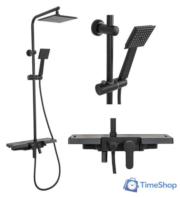 Душевая система  Rea Bravo REA-P0636 (черный) - Изображение №2 — Интернет-магазин Time-Shop