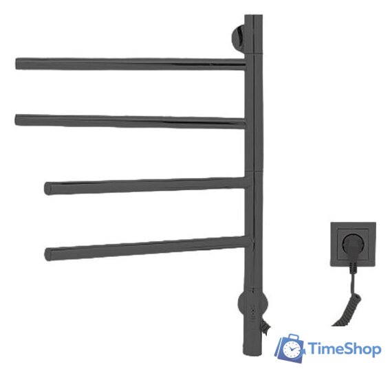 Полотенцесушитель Gloss & Reiter E2.L.43x60.F4 (таймер, муар черный) - Изображение №1 — Интернет-магазин Time-Shop