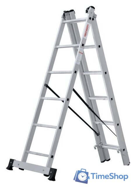 Лестница-стремянка Новая высота NV 123 алюминиевая трёхсекционная 3x6 ступеней - Изображение №7 — Интернет-магазин Time-Shop