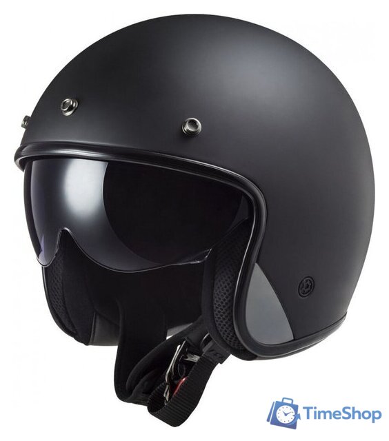 Мотошлем LS2 OF601 Bob 2 Solid (XXL, черный матовый) - Изображение №1 — Интернет-магазин Time-Shop