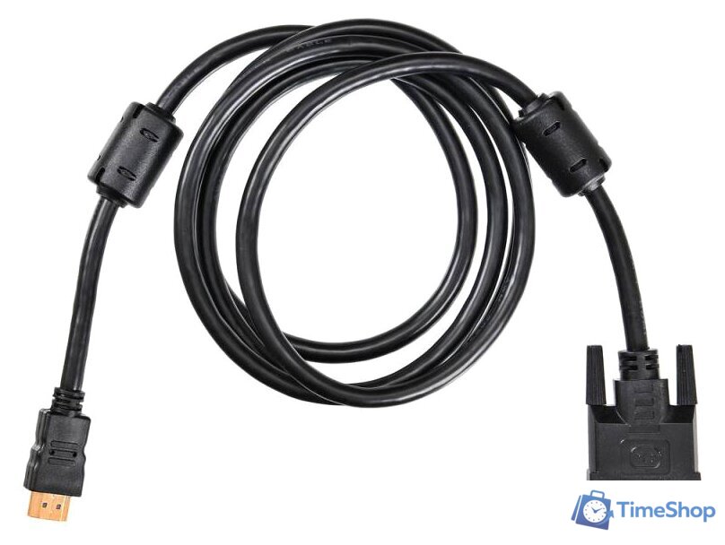 Кабель Buro HDMI-19M-DVI-D-1.8M - Изображение №2 — Интернет-магазин Time-Shop