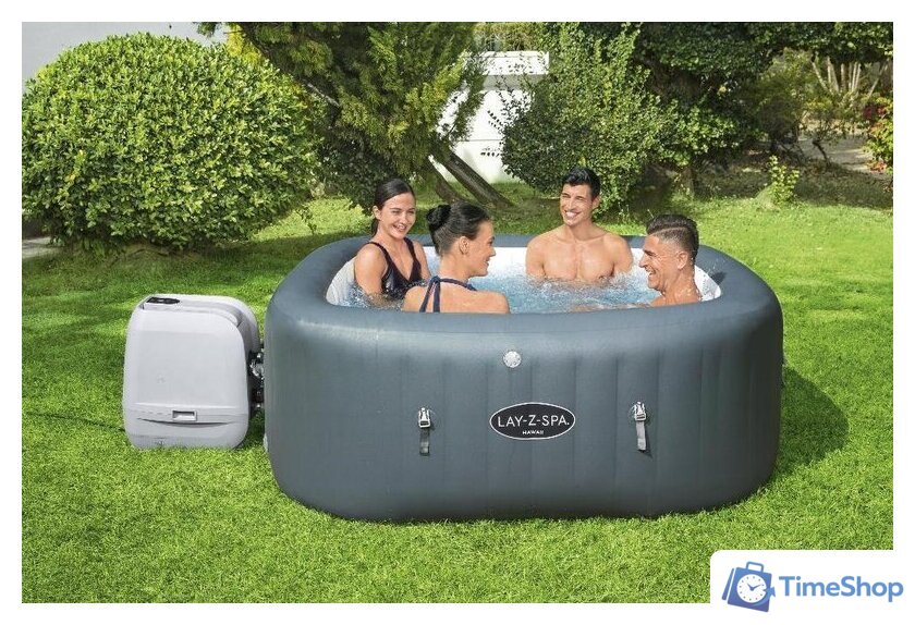 Надувной бассейн Bestway Hawaii HydroJet Pro 60031 (130x130/180x180x71) с джакузи - Изображение №7 — Интернет-магазин Time-Shop