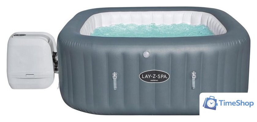 Надувной бассейн Bestway Hawaii HydroJet Pro 60031 (130x130/180x180x71) с джакузи - Изображение №2 — Интернет-магазин Time-Shop