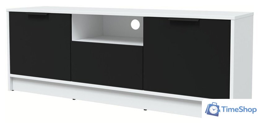 Тумба Интерлиния ТВ Концепт КТ-ТВ3-50 (черный/белый платинум) - Изображение №1 — Интернет-магазин Time-Shop