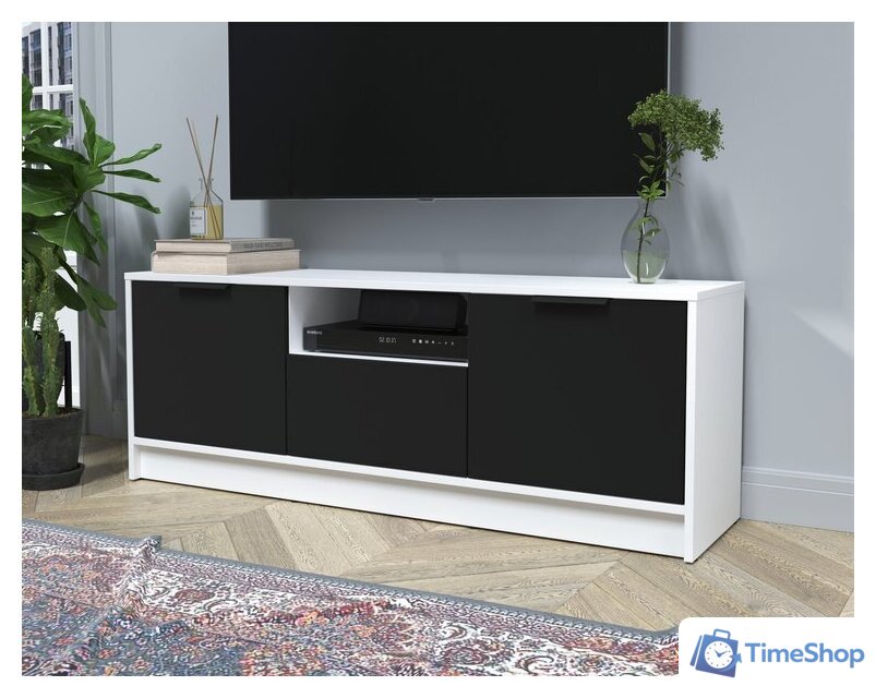 Тумба Интерлиния ТВ Концепт КТ-ТВ3-50 (черный/белый платинум) - Изображение №3 — Интернет-магазин Time-Shop