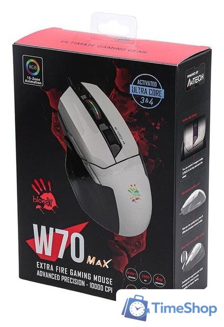 Игровая мышь A4Tech Bloody W70 Max (белый) - Изображение №10 — Интернет-магазин Time-Shop