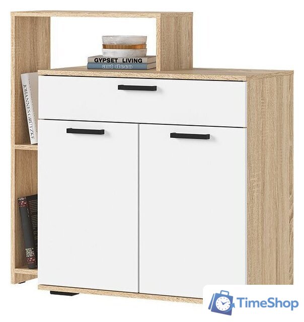 Тумба Стендмебель Санса КМ-01 1000 (белый/дуб сонома) - Изображение №1 — Интернет-магазин Time-Shop