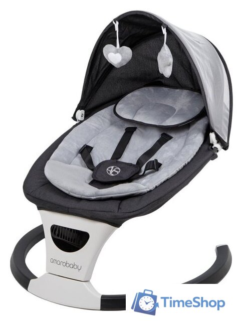 Шезлонг Amarobaby Teddy Swing AB24-22TED/09 (черный) - Изображение №1 — Интернет-магазин Time-Shop