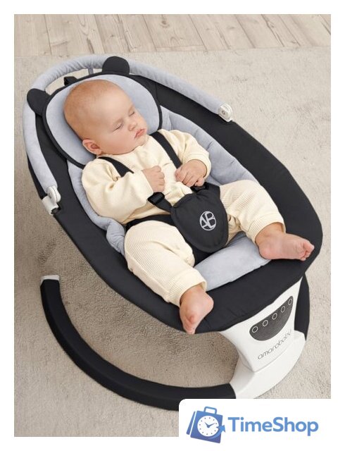 Шезлонг Amarobaby Teddy Swing AB24-22TED/09 (черный) - Изображение №6 — Интернет-магазин Time-Shop