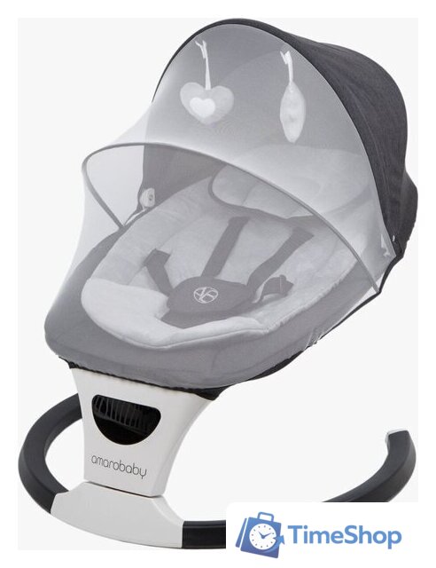 Шезлонг Amarobaby Teddy Swing AB24-22TED/09 (черный) - Изображение №2 — Интернет-магазин Time-Shop