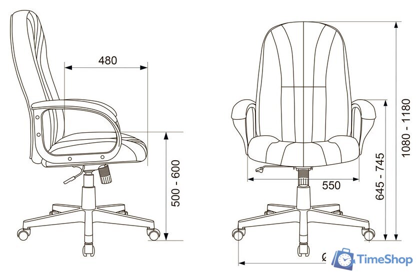 Офисное кресло Бюрократ T-898AXSN (синий 38-415) - Изображение №5 — Интернет-магазин Time-Shop