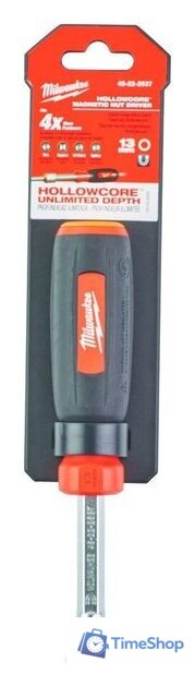 Торцевая отвертка для гаек Milwaukee Hollowcore Hex 12 мм 48-22-2537 - Изображение №3 — Интернет-магазин Time-Shop