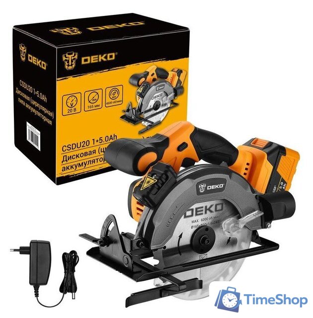 Дисковая (циркулярная) пила Deko CSDU20 083-1104 (с 1-им АКБ) - Изображение №1 — Интернет-магазин Time-Shop
