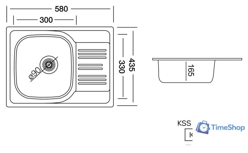 Кухонная мойка Kernau KSS C 455 1B1D Linen - Изображение №2 — Интернет-магазин Time-Shop