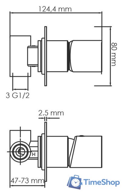 Смеситель Wasserkraft Elbe 7452 - Изображение №2 — Интернет-магазин Time-Shop