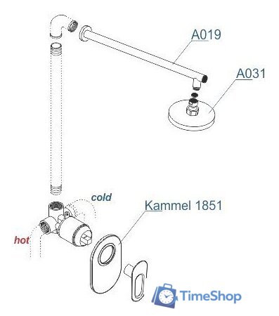 Душевая система  Wasserkraft A12831 - Изображение №4 — Интернет-магазин Time-Shop