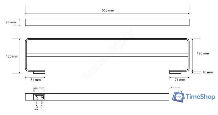 Держатель для полотенца Bemeta 139104052 (хром) - Изображение №2 — Интернет-магазин Time-Shop