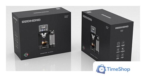 Рожковая кофеварка Redmond (Редмонд) CM702 (черный/хром) - Изображение №2 — Интернет-магазин Time-Shop