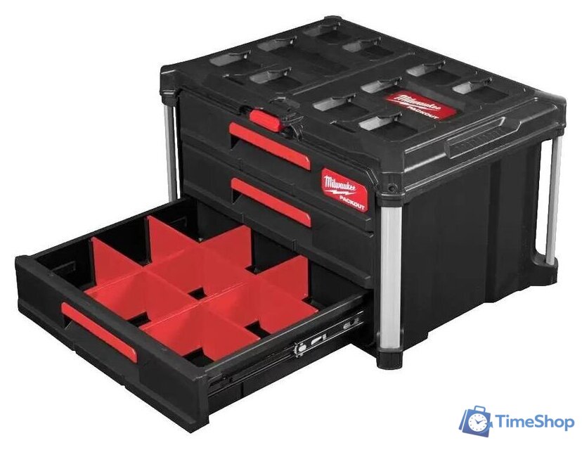 Ящик для инструментов Milwaukee Packout 3 Drawer Tool Box 4932472130 - Изображение №8 — Интернет-магазин Time-Shop