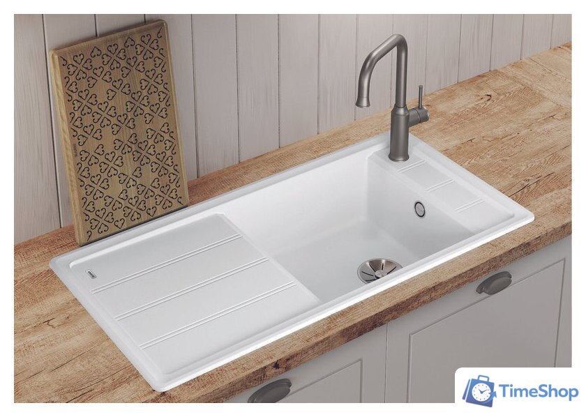 Кухонная мойка Blanco Faron XL 6 S 527082 (мягкий белый) - Изображение №2 — Интернет-магазин Time-Shop