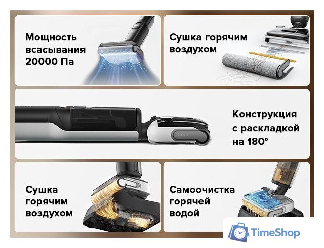 Вертикальный моющий пылесос Roborock Wet And Dry Vacuum Cleaner F25 WD5M1A (черный) - Изображение №15 — Интернет-магазин Time-Shop