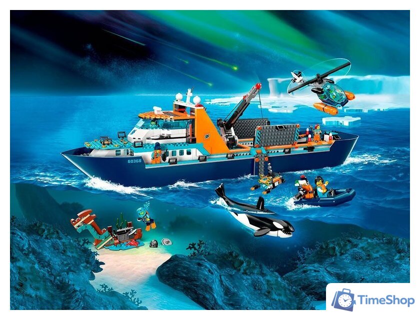 Конструктор LEGO City 60368 Корабль Исследователь Арктики - Изображение №2 — Интернет-магазин Time-Shop