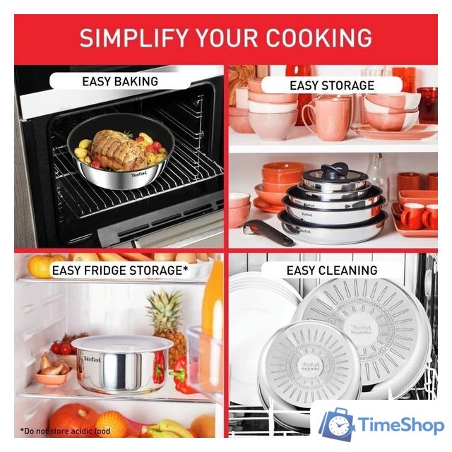 Набор сковород Tefal Ingenio Emotion L897SD74 - Изображение №6 — Интернет-магазин Time-Shop