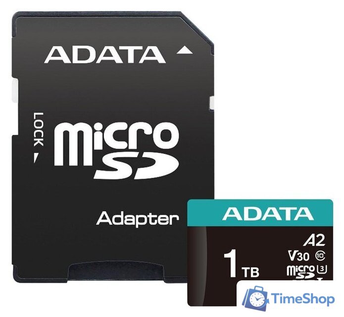 Карта памяти ADATA Premier Pro AUSDX1TUI3V30SA2-RA1 microSDXC 1TB (с адаптером) - Изображение №1 — Интернет-магазин Time-Shop