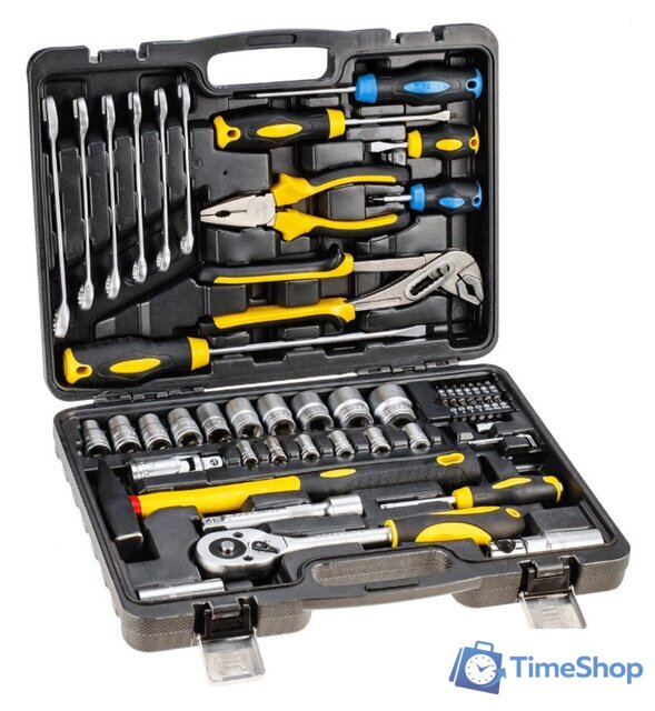 Универсальный набор инструментов TOPEX 38D224 (56 предметов) - Изображение №1 — Интернет-магазин Time-Shop
