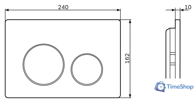 Панель смыва AM.PM I090151 (хром глянцевый) - Изображение №3 — Интернет-магазин Time-Shop