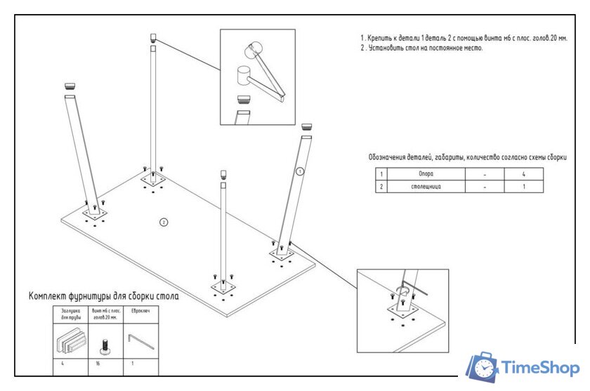 Кухонный стол Notta Тринити Лофт 140 25 мм 489657 (дуб вотан/белый матовый) - Изображение №9 — Интернет-магазин Time-Shop
