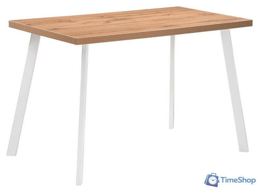 Кухонный стол Notta Тринити Лофт 140 25 мм 489657 (дуб вотан/белый матовый) - Изображение №1 — Интернет-магазин Time-Shop