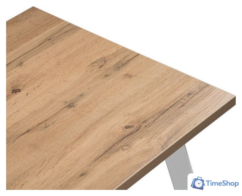 Кухонный стол Notta Тринити Лофт 140 25 мм 489657 (дуб вотан/белый матовый) - Изображение №5 — Интернет-магазин Time-Shop