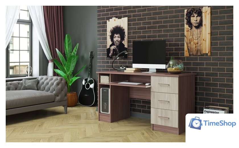 Стол Памир ПКС-4 (ясень шимо темный/ясень шимо светлый) - Изображение №2 — Интернет-магазин Time-Shop