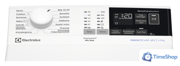 Стиральная машина с вертикальной загрузкой Electrolux SensiCare 600 EW6TN4272P - Изображение №2 — Интернет-магазин Time-Shop