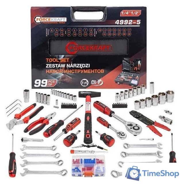 Универсальный набор инструментов BaumAuto BM-4992-5 (99 предметов) - Изображение №1 — Интернет-магазин Time-Shop