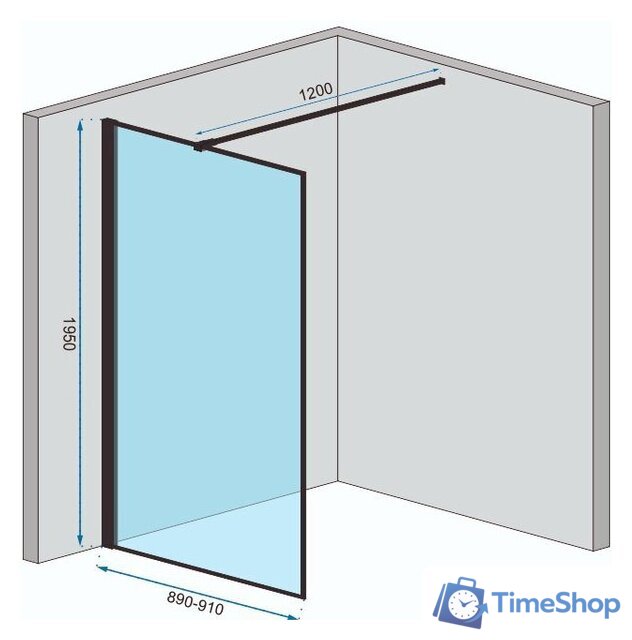 Душевая стенка Rea Bler 90 - Изображение №3 — Интернет-магазин Time-Shop