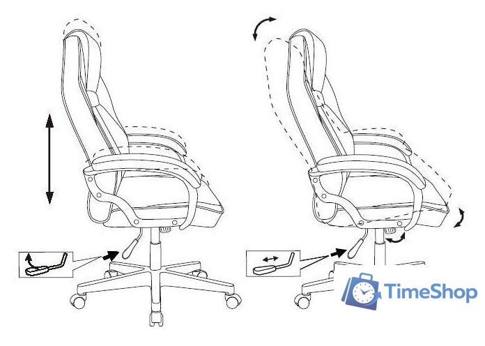 Игровое (геймерское) кресло Zombie Driver (черный/белый) - Изображение №14 — Интернет-магазин Time-Shop