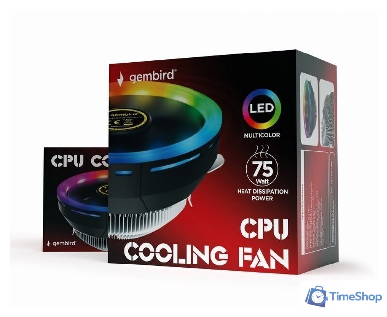 Кулер для процессора Gembird CPU-HURACAN-ARGB-X130 - Изображение №7 — Интернет-магазин Time-Shop