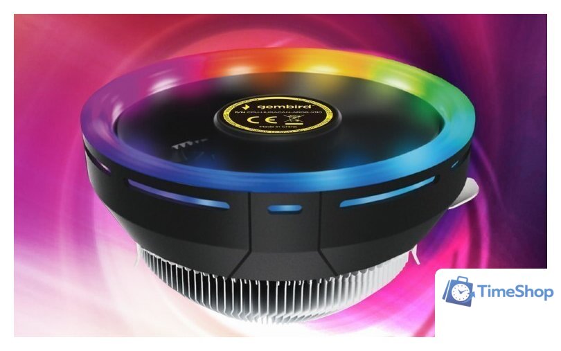 Кулер для процессора Gembird CPU-HURACAN-ARGB-X130 - Изображение №6 — Интернет-магазин Time-Shop