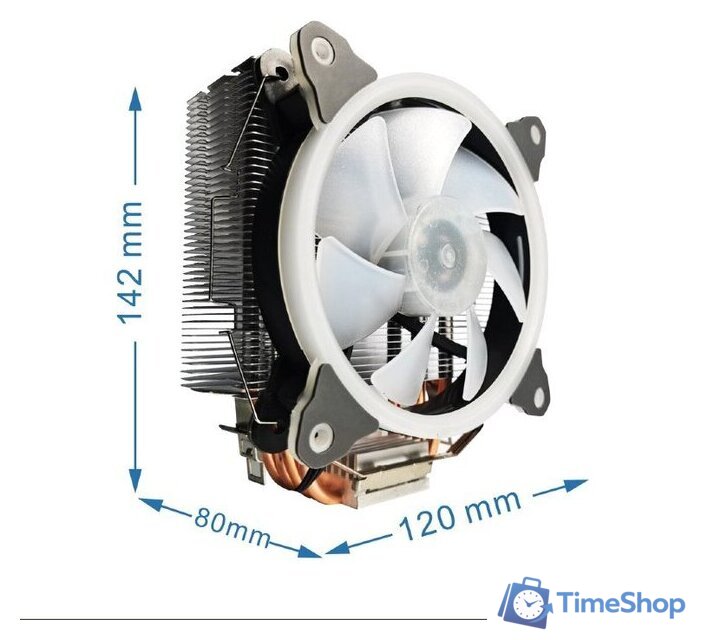 Кулер для процессора Gembird CPU-HURACAN-ARGB-X130 - Изображение №6 — Интернет-магазин Time-Shop