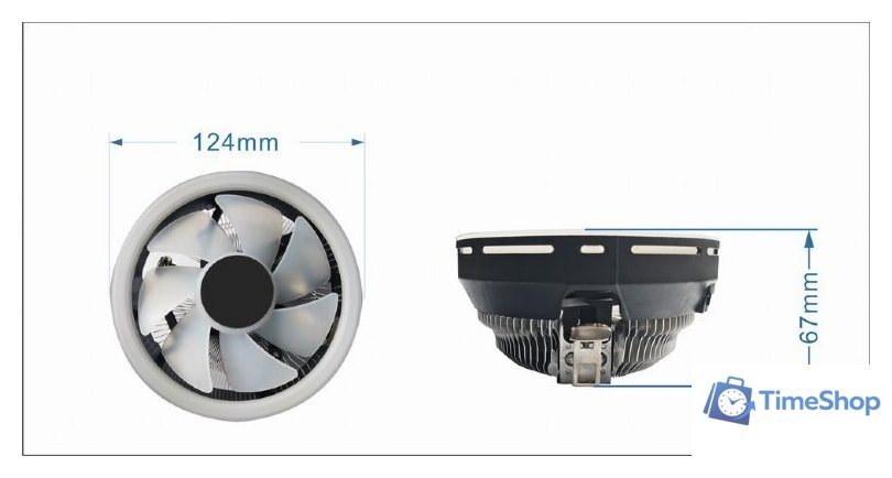 Кулер для процессора Gembird CPU-HURACAN-ARGB-X130 - Изображение №5 — Интернет-магазин Time-Shop