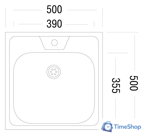 Кухонная мойка Ukinox Стандарт STD500.500 ---4C 0C- - Изображение №2 — Интернет-магазин Time-Shop