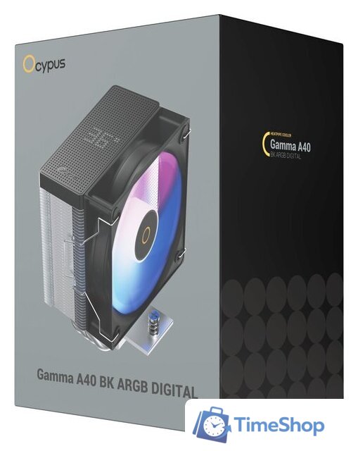 Кулер для процессора Ocypus Gamma A40 ARGB Digital Gamma-A40-BK1NAWD00X-GL - Изображение №9 — Интернет-магазин Time-Shop