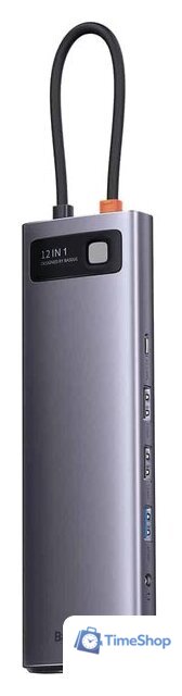 Док-станция Baseus Metal Gleam Series 12-in-1 Multifunctional Type-C Hub Docking Station WKWG020213 - Изображение №2 — Интернет-магазин Time-Shop