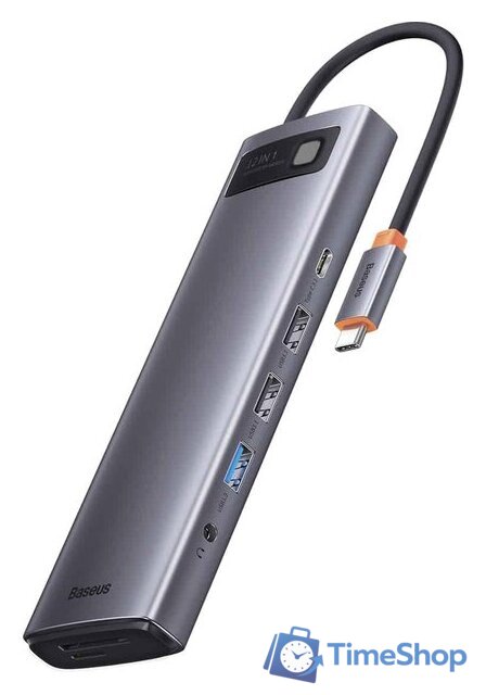 Док-станция Baseus Metal Gleam Series 12-in-1 Multifunctional Type-C Hub Docking Station WKWG020213 - Изображение №3 — Интернет-магазин Time-Shop