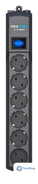 Сетевой фильтр Pilot S-Max (3 м, 6 розеток, серый) - Изображение №2 — Интернет-магазин Time-Shop