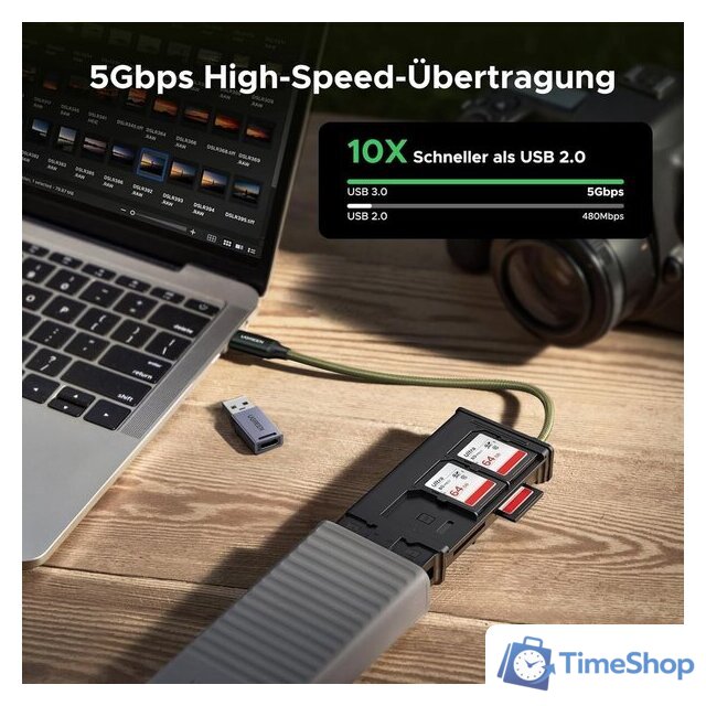 Карт-ридер Ugreen CM856 55899 - Изображение №4 — Интернет-магазин Time-Shop